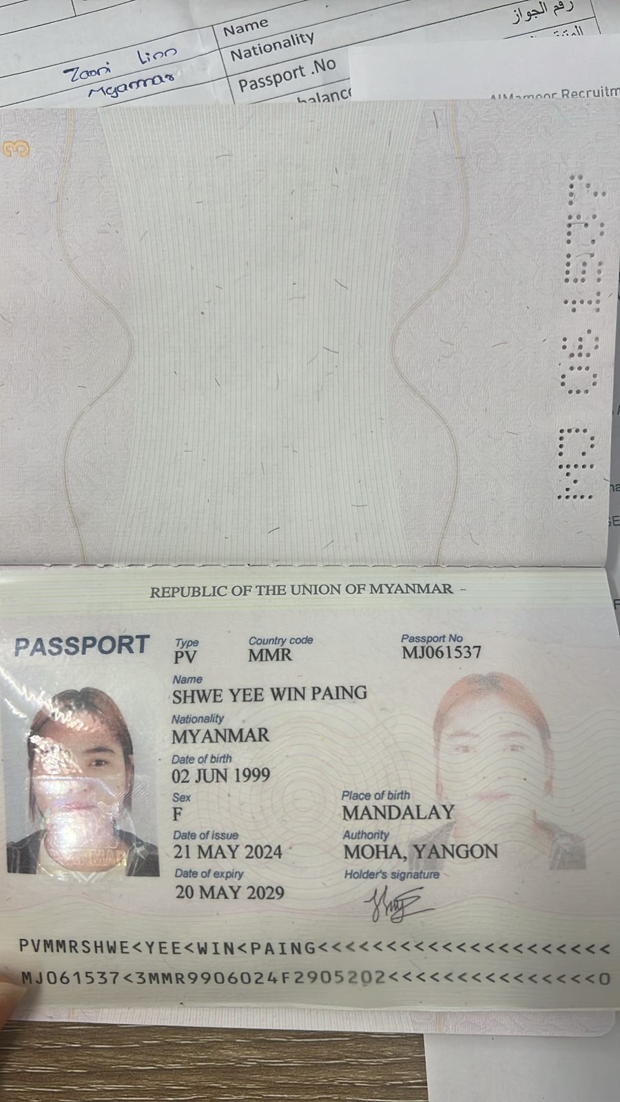 SHWE YEE WIN PAING